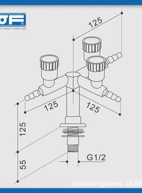 实验室化验室桌面三头供气考克KB8