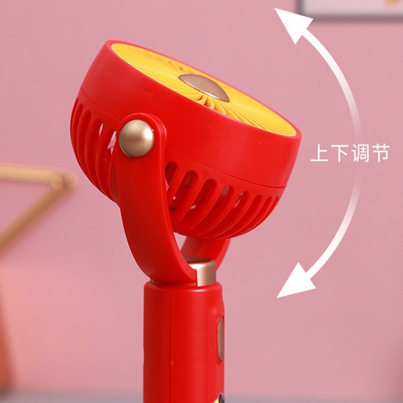 哪吒卡通迷你手持风o扇户外充电S小风扇宿舍台式电扇儿童礼品