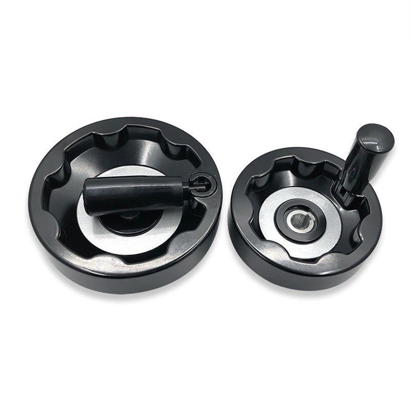 丝杆塑料手轮 圆形提升机80 100 125圆形N可折内波纹手轮调节手柄