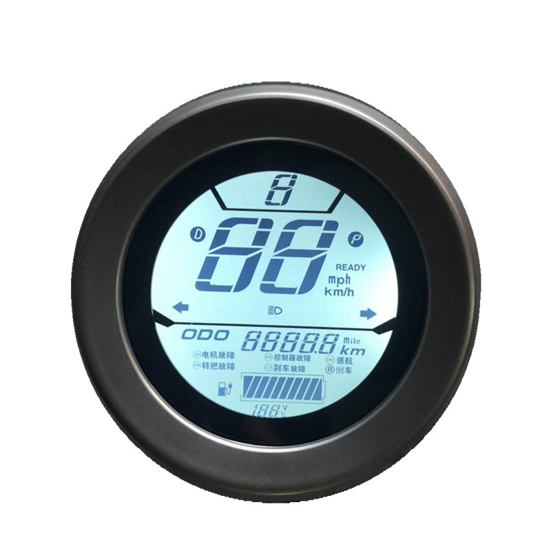 小龟直把改装m6电动机车码表海神把小60v-72vO宽压120v电动车仪表