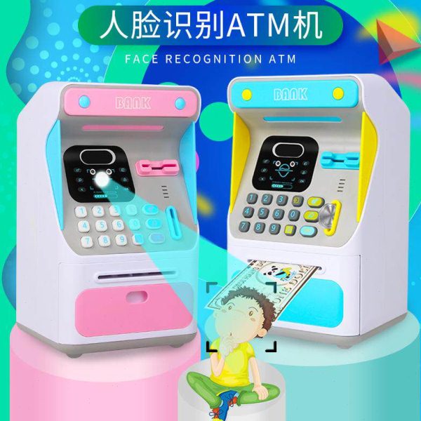 密码罐存钱atm箱儿童机自动网红存女孩新款人脸钱保险可取2022年