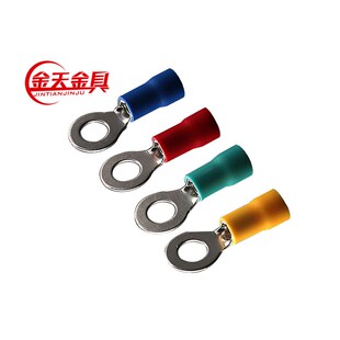 圆型预绝缘c端头V5.5-3.7易进式冷压绝缘接线端线耳铜线鼻500只