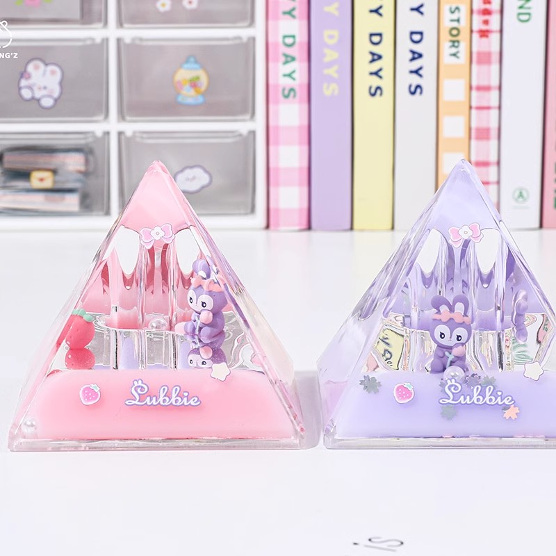 创意可爱紫星兔入油小摆r件治愈解压油漏油滴沙漏生日礼物儿童少