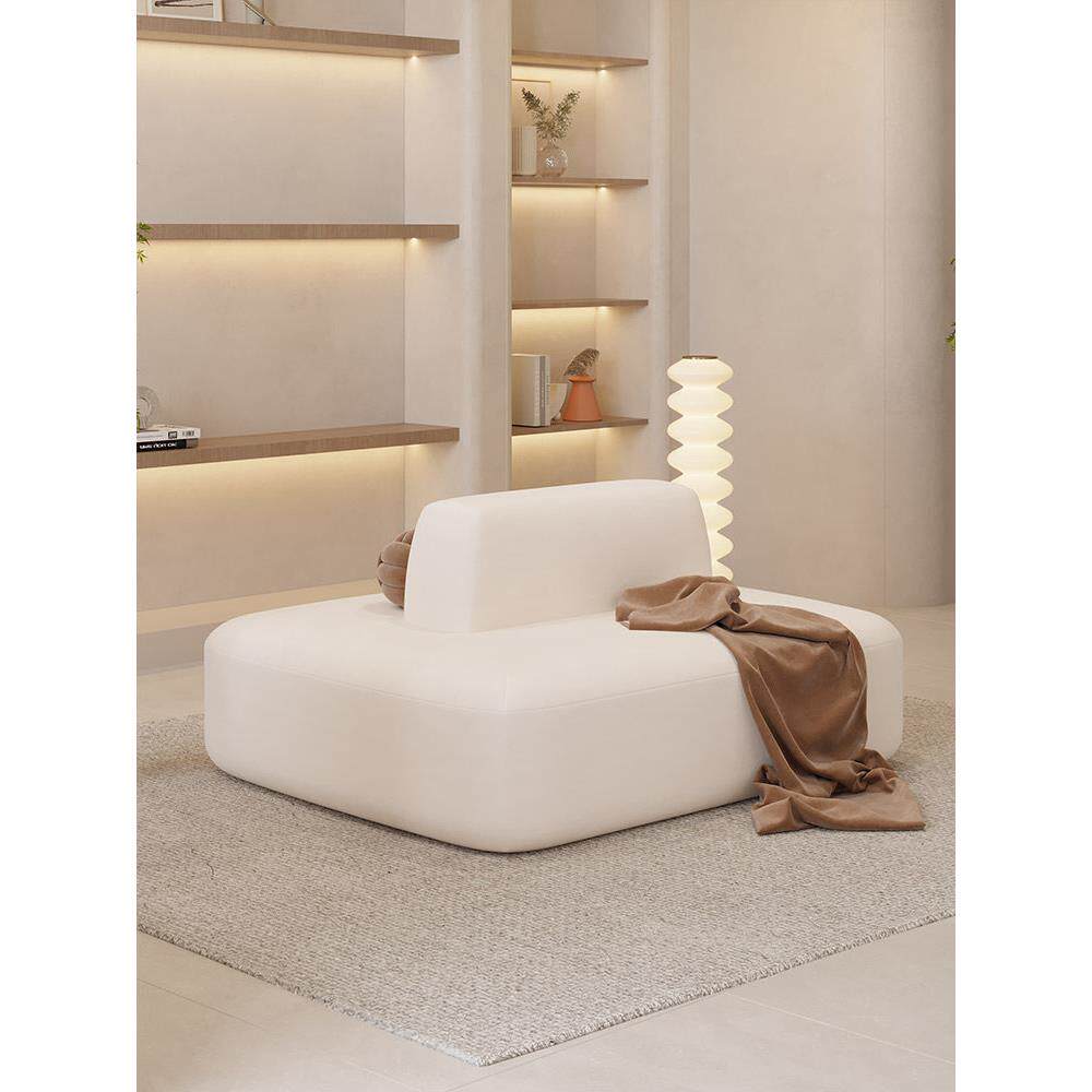 双面休闲圆形小沙发客厅网红创意沙发休息区接待服装店圆方块沙发