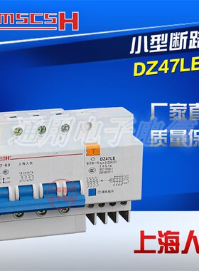 上海人民小型漏电保护器 漏电保护器 漏电断路器DZ47LE 4P 6-63A