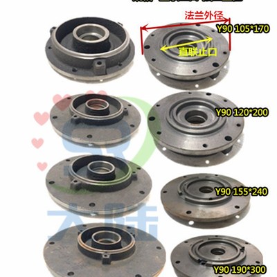 摆线针减速机机B0/B1/X3直连联电机法兰盖Y90前连接端盖1.1/1.5KW