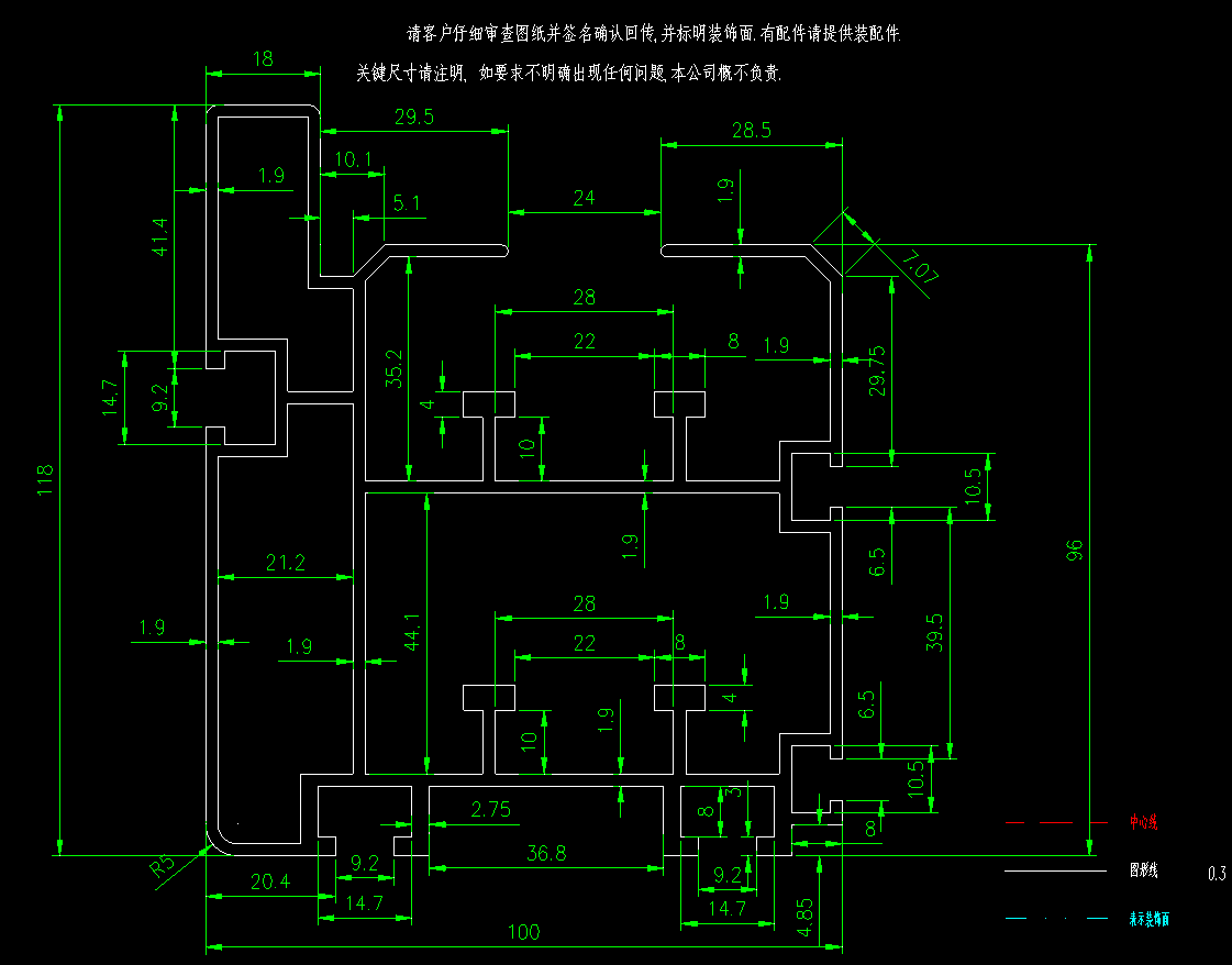 流水线100*118倍速链铝型材3倍倍速链铝合金型材100118工业铝型材