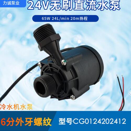 力诚泵业CG0124202412直流无刷DC24V6分螺纹冷水机扬程20m65W水泵