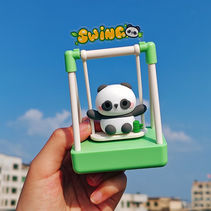 可爱治愈解压小摆件创意萌宠荡秋千桌F面车载装饰摆件女生生日礼