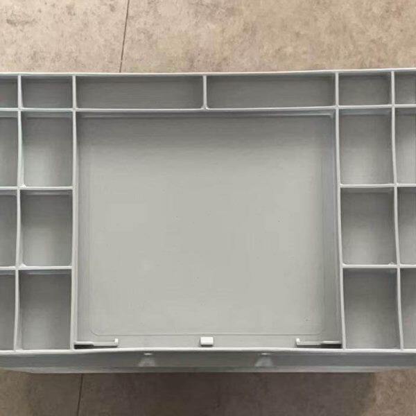 塑料周转箱带盖物流欧标灰色加厚eu箱汽配工具仓库仓储运输中转箱