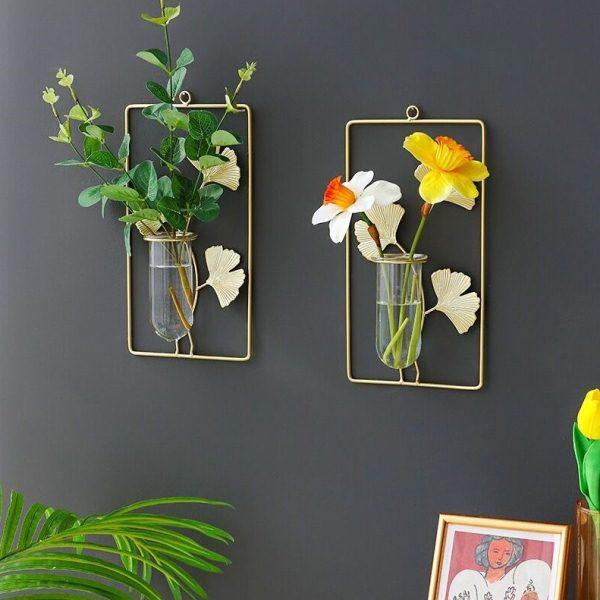 办公室墙面墙上水培花瓶绿植壁挂客厅电视背景墙装饰品植物挂件
