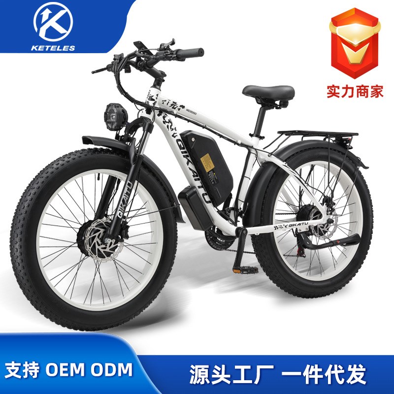 源头工QIKAITU MQ3000 双电C机电动自行车雪地车沙滩助力车48V胖