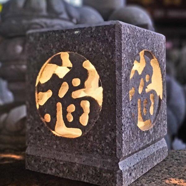 包邮石雕灯笼太阳能柱头灯别墅门口中式仿古庭院造景户外草坪灯