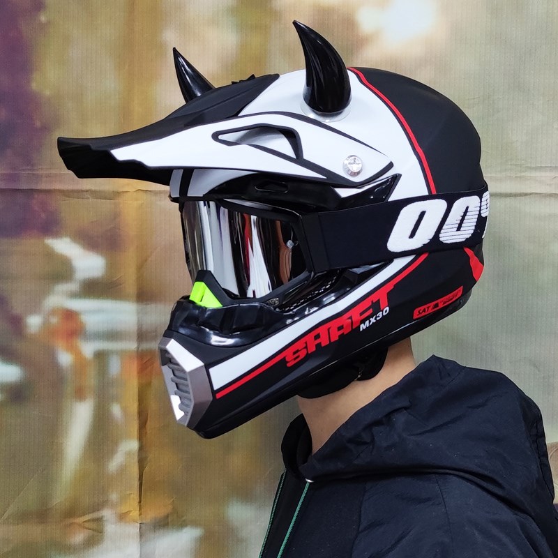 电动自行车头盔男女越野速降林场卡丁车护具成人全覆式越野全盔