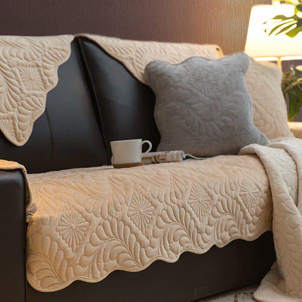 LNNZQZ沙发垫四季通用防滑高档简约真皮实木垫子坐垫加厚冬季毛绒