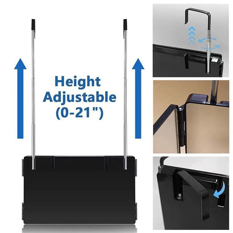 三面镜自助理发后视悬挂伸缩剪发自己理发镜子大号折叠梳妆化妆镜