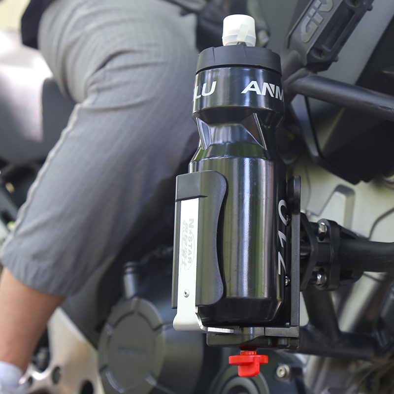 摩托车水杯架摩旅音响支架杯架可调节水壶架自行车水壶架通用