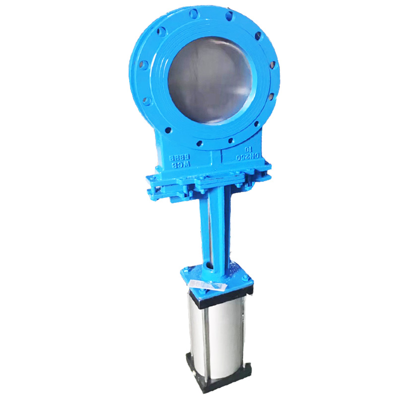 PZ673H/X-10C/P 气动铸钢不锈钢插板刀闸阀DN100 200 300 400 500