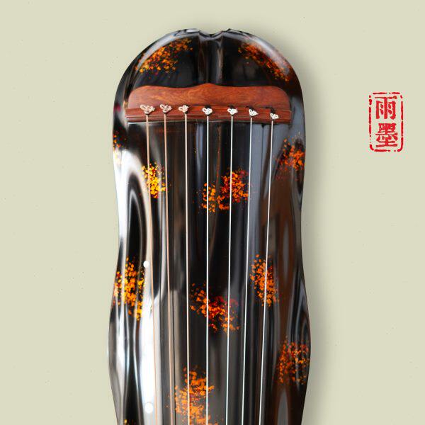 洒金蕉叶式伏羲古琴老杉木专业演奏级生漆纯手工初学者送古琴桌凳