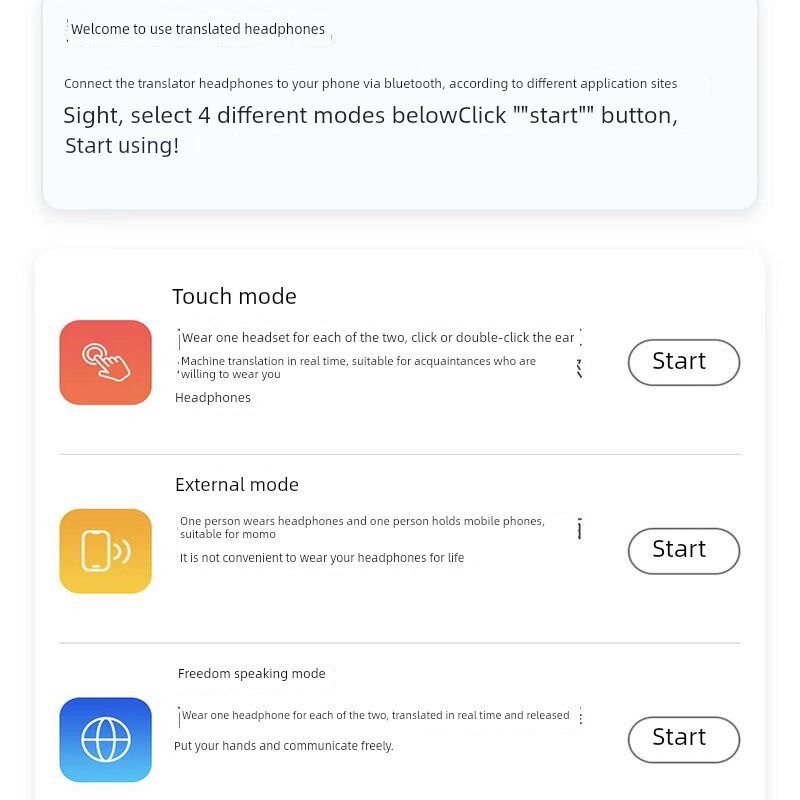 多国语言智能翻译机AI语音翻译耳机中英翻译器入耳式离线会议耳机