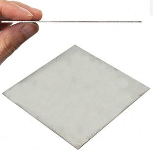 1mm x 100mm x 100mm Titanium Metal Plate Titan Platte Sheet