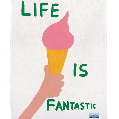 David Shrigley 创意挂布茶巾趣味墙饰挂毯壁饰装饰画 生活多美好