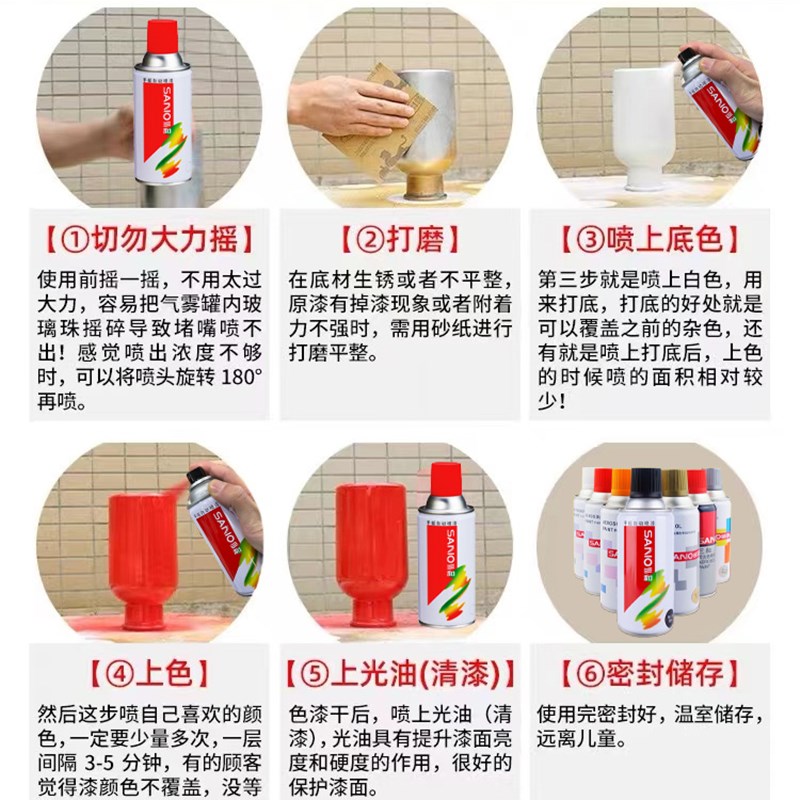 三和劳尔自动手摇自喷漆RAL7000松鼠灰机械设备防锈漆RAL7035油漆