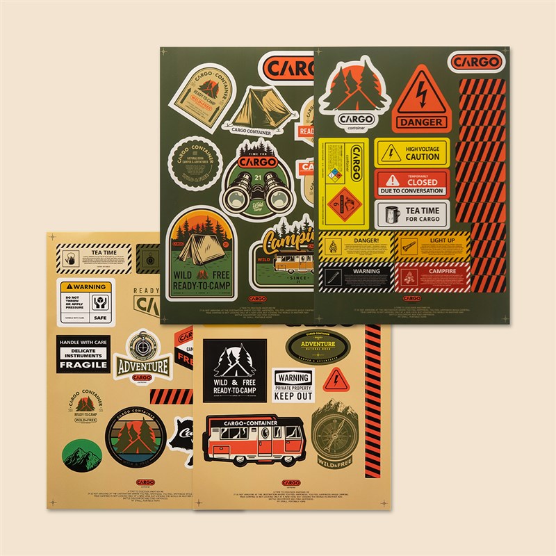 韩国CARGO防水贴纸潮牌行李箱平板电脑手机壳手帐装滑板饰贴画