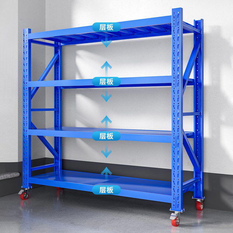 车间物料架周转小推车可移动仓储货架带万向轮多层置物架工厂仓库