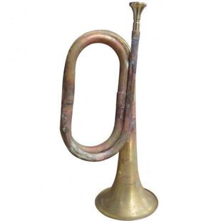 角小号喇叭步乐器号号复古风铜道具怀旧冲锋吹奏做旧装饰号
