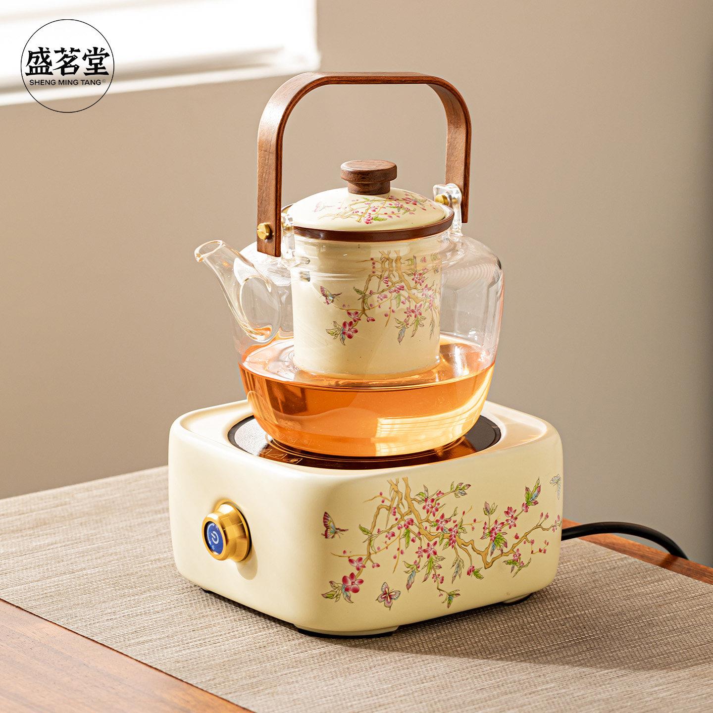 2025新款黑晶炉煮茶壶家用加厚玻璃煮茶壶养生泡茶壶煮茶器烧水壶
