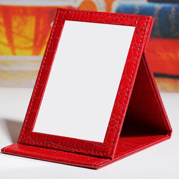 包邮 适用精致PU皮革台式化妆镜 梳妆镜便携镜 随身折叠镜子