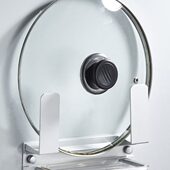 厨房太空铝锅盖架家用免打孔砧板架壁挂式 架子平底锅收纳 放锅盖