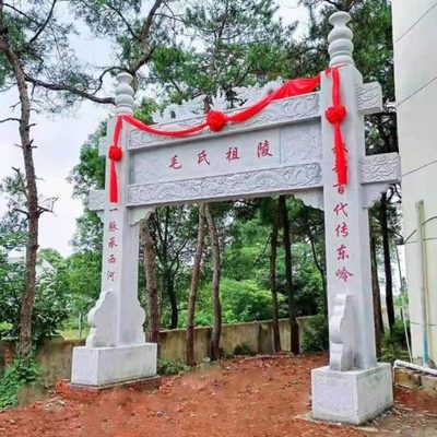 石雕石门 景区牌楼陵墓石牌楼三门广场五楼花岗岩大型雕塑牌厂家