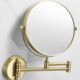 全铜镜子金色浴室化妆镜放大伸缩梳妆镜壁挂折叠酒店美容镜旋转