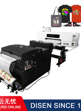 Disen自动喷墨DTF打印机彩色T恤数码印花柯式白墨烫画打印机定制