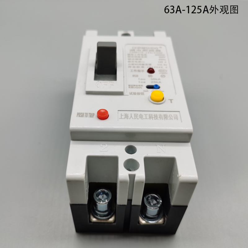 2P大功率漏电保护器100A125A250A单相塑壳漏电断路器X开关带指示