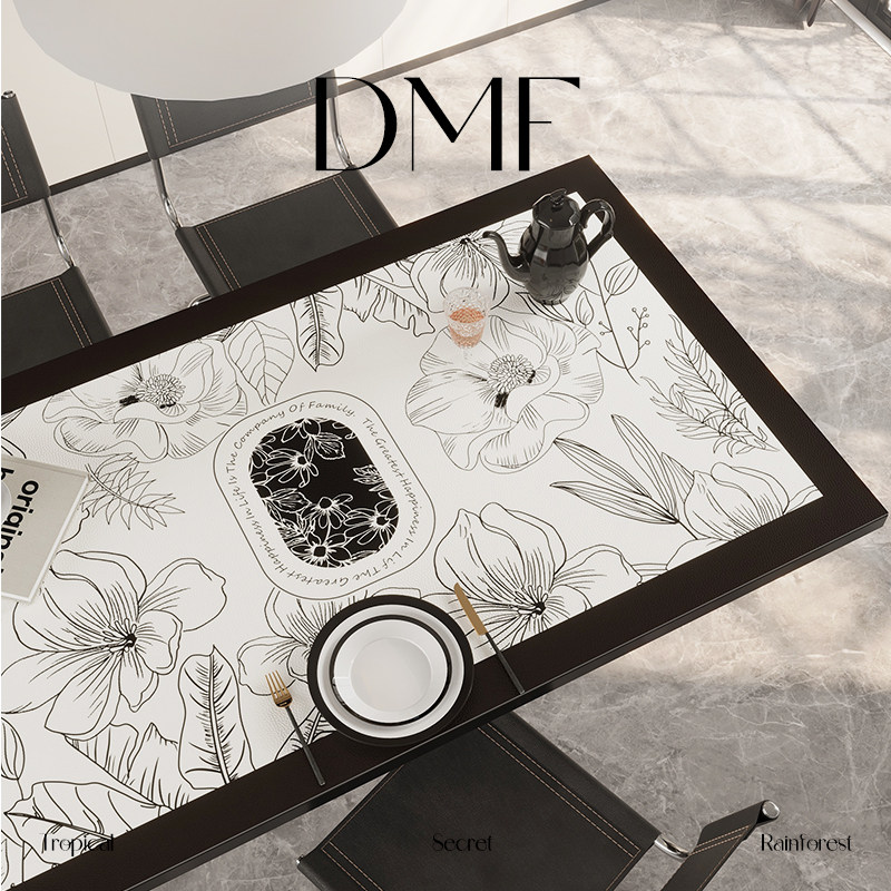 轻奢复古高级感皮革餐桌垫防油防水防烫免洗桌布茶几台Z面保护垫,居家布艺,桌布,淘宝优惠券,粉丝福利购,淘宝优惠卷