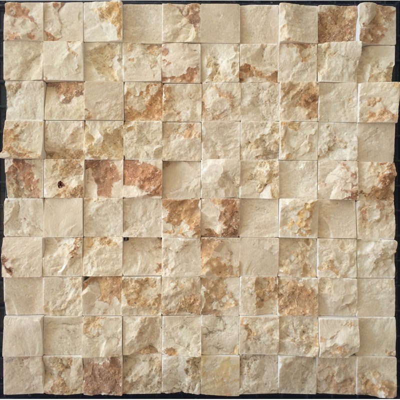 石材马赛克墙贴背景墙米黄色大y理石金碧断面客厅logo文化石吧台