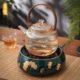 煮茶器茶具 吉祥电陶炉家用杏茶炉玻璃水壶蒸 金煮茶炉中式 岳恒