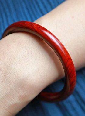 【贵妃镯镯子檀香红木链质小叶紫檀印度老】檀檀香山手镯手环