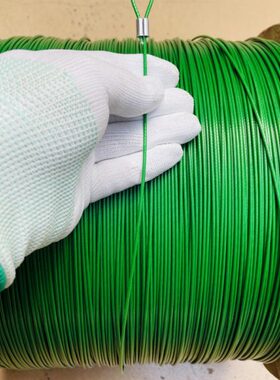 胶爬藤细0绿色.绳4mm吊牌38mm钓鱼线软4包钢丝线不锈钢钢丝绳30-