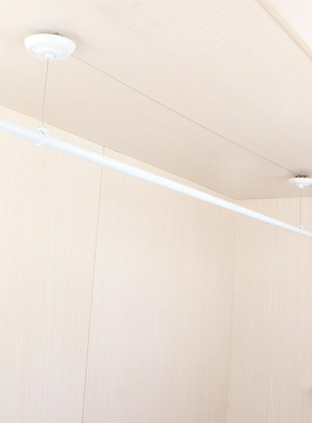 单杆晾衣架手摇升降白色晾u衣架室内外晒衣架晾衣杆阳台自动晒被