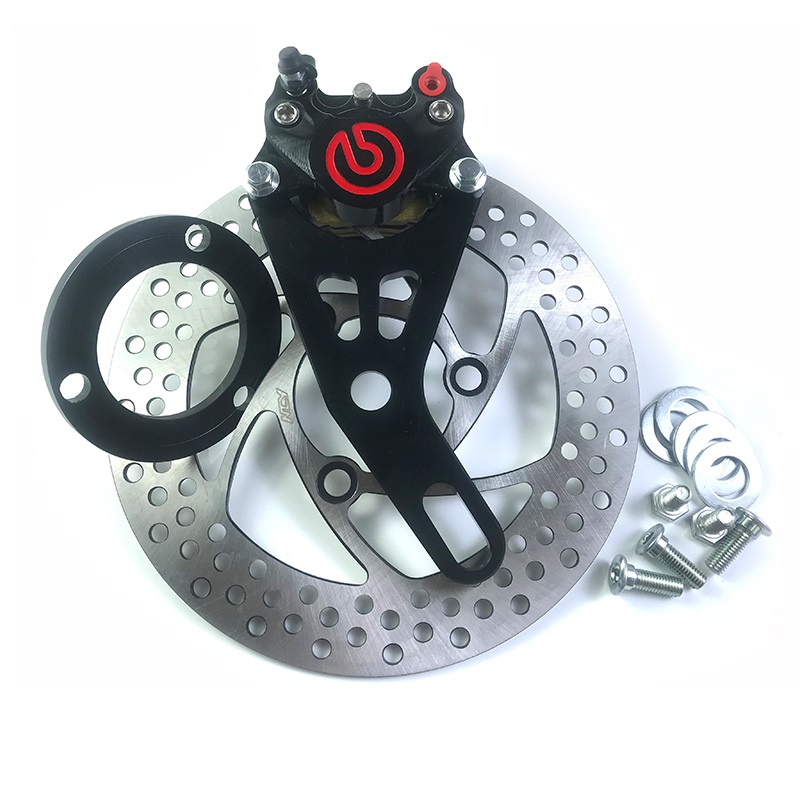 布雷博小螃蟹卡钳鼓改碟套件电摩小牛小龟王战速鼓刹改装碟刹套装