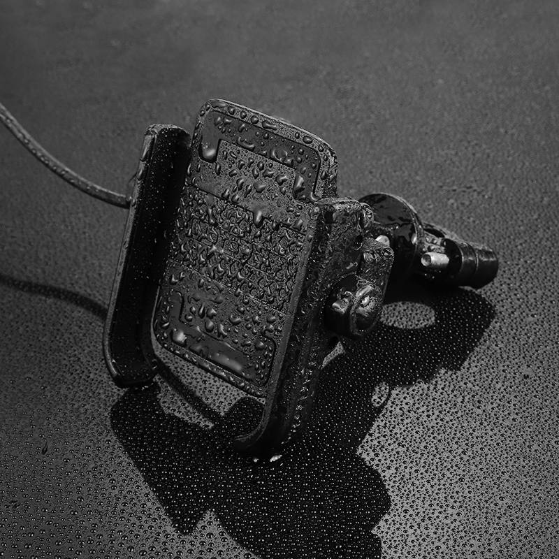 电动摩托车导航手机支架铝合金带充电器山地自行车骑行防震手机架