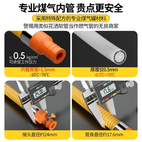 德国新国标防爆煤气天燃气管液化气软管配件金属专用不锈钢波纹管