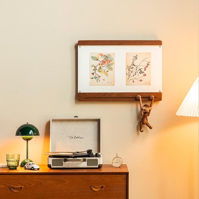 萨得船长电表箱盒遮挡网红装饰画横竖款电闸箱挂画轻奢实木置物架