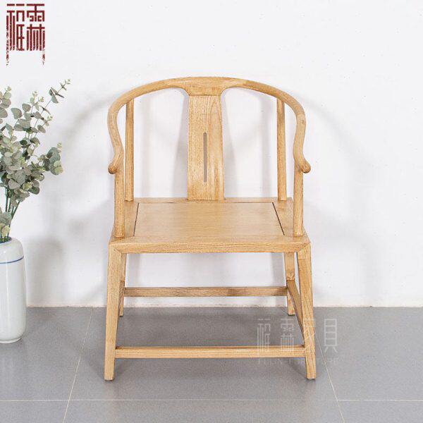 中式实木餐椅太师椅圈椅仿古明清皇宫椅小茶几靠背单人简约休闲椅