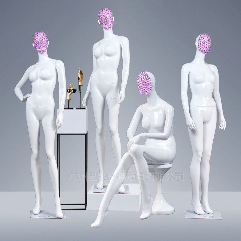 2024镶钻头镂空女模特道具 高质量Female models