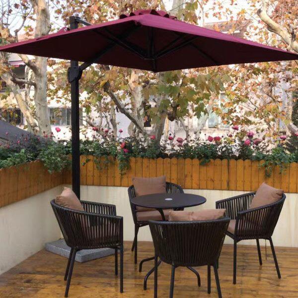 户外餐厅休闲桌椅咖啡厅室外桌椅仿藤桌椅露台阳台桌椅花园桌椅